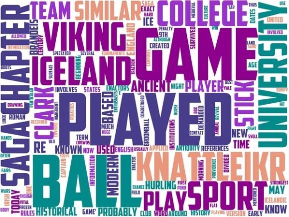Knattleikr Wordart Banner: A Vibrant, Hand-Drawn Word Cloud for Creative Expression