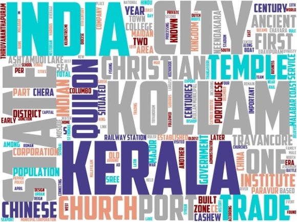 Kollam Wordart Book Cover
