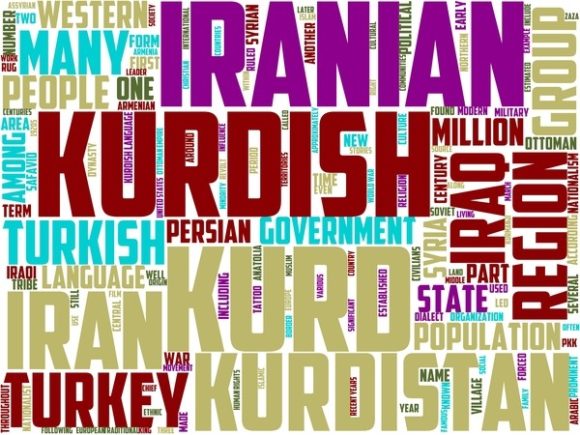 Kurdish Wordart Skinny Tumbler